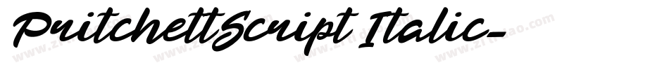 PritchettScript Italic字体转换